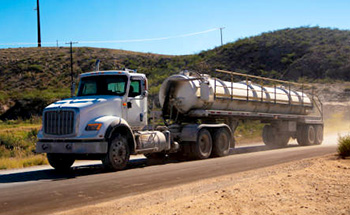 Oil hauler captured by iWell Remote Camera