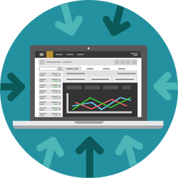 Data centralization icon