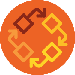 Automated operational data flow icon