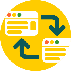 Data systems exchange icon