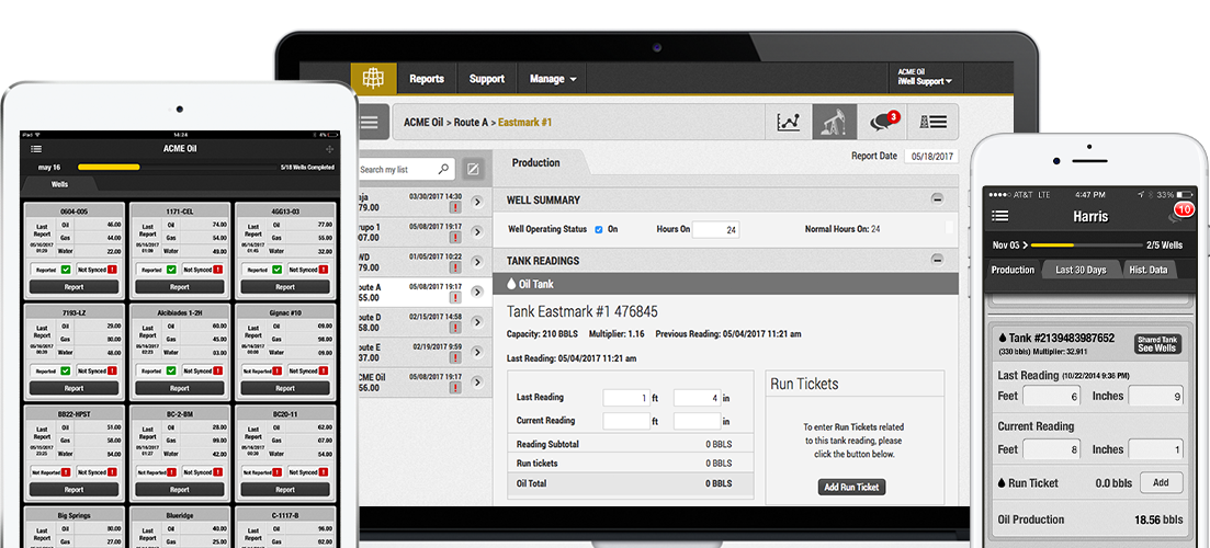 iWell Pumper key features overview on mobile devices