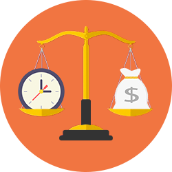 Save time and money icon